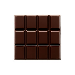 Obraz premium Dark chocolate bar isolated on transparent background