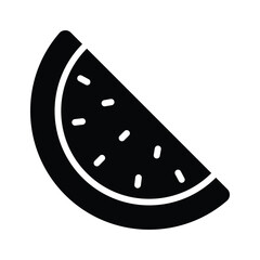Visually engaging glyph icon of watermelon slice snack