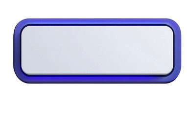 Empty, rectangular, white panel framed by glossy, vibrant blue