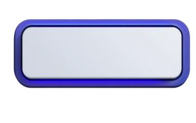 Empty, rectangular, white panel framed by glossy, vibrant blue
