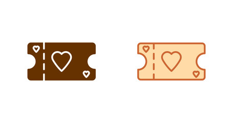 Love coupon book Vector Icon