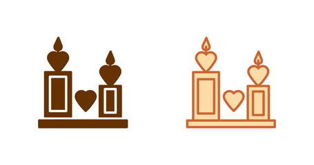 Love candles Vector Icon