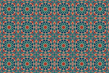 Islamic Radial Mosaic Tile Pattern