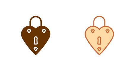 Love lock Vector Icon