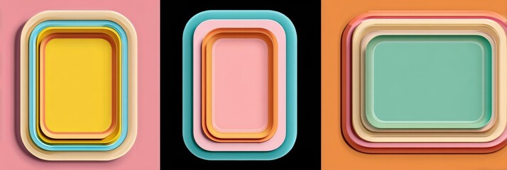 Nested Rectangles in Vibrant Colors