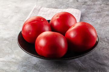 Raw ripe red juicy tomato