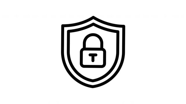 padlock minimalist stroke animation