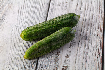 Raw fresh ripe green cucucmbers