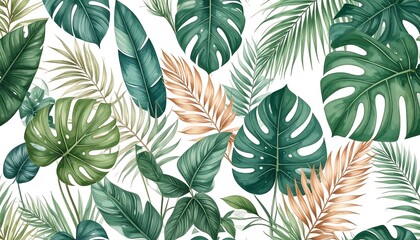 Tropical leaf pattern background