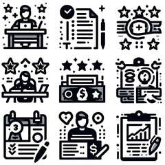 Productivity Icons for Business Success