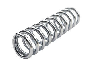 Closeup of a PrecisionEngineered Metal Coil Spring