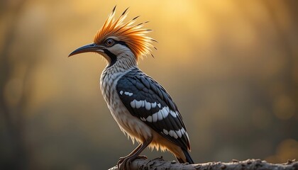 Fototapeta premium Golden-Crested Bird Wildlife Photography - Wildlife photography
