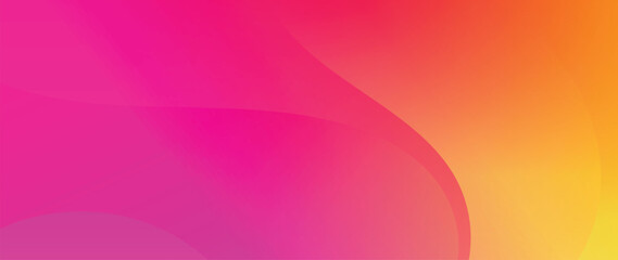 Vibrant pink orange abstract gradient background. Colorful fluid wave backdrop with smooth curves. Modern dynamic vector for presentation, banner, or poster.
