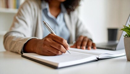 Fototapeta premium businesswoman working on notebook