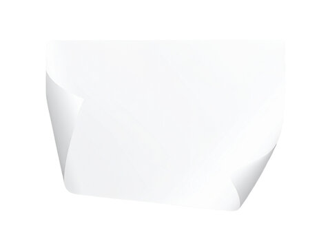 Realistic curled paper page corners with shadows, isolated on transparent background PNG