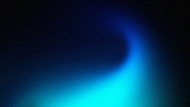 Vibrant abstract dark blue blurry grain gradient background. Glowing light effect. Minimalistic trending modern design. Noise texture for web design brochure posters presentations covers backdrop. 