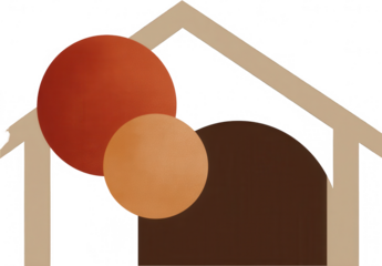House logo with two overlapping circles