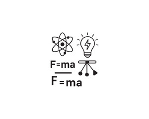Physics icon vector design illustration.