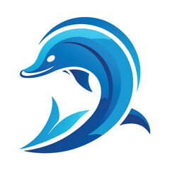 Fototapeta premium dolphin-fin-forming-a-wave-curve--representing-fre (1).eps