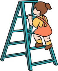 girl climbing ladder © 효주 정