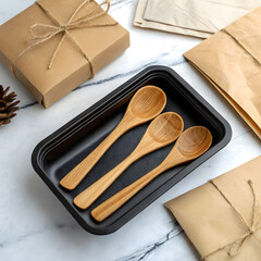 Sustainable Kitchenware Gift Set on Marble Surface