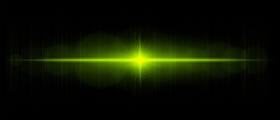 Horizontal starburst with bright central point and vivid radiating beams, great for backgrounds, overlays, highlights, and visual accents.