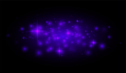 Multiple star-shaped flares and soft light particles for creating overlays, festive backgrounds, and graphic design projects.