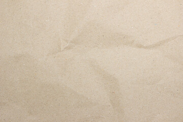 Old paper vintage texture surface for background. Recycle pale brown paper crumpled texture, Cream color recycled kraft paper texture blank with copy space for text.