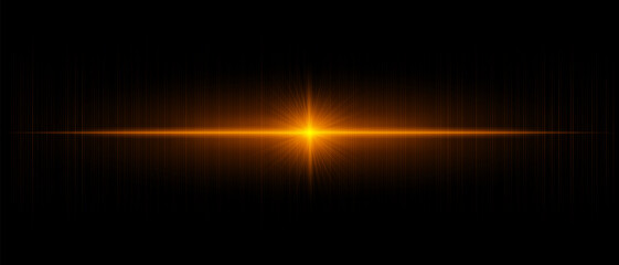 Horizontal flare with soft beams and fine light streaks, ideal for overlays, digital design, modern effects, and visual highlights in creative projects.