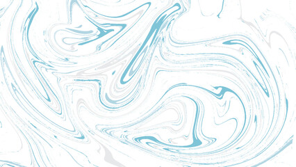 Hand drawn abstract marble texture. Beautiful white and blue marble background. Handmade stone or rock texture with liquid paint ink. Ebru, Turkish marbling art.