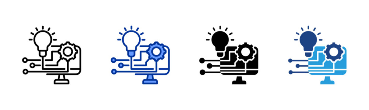 Computer Science icon sheet multiple style collection