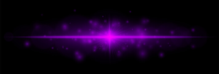 Intense horizontal flare with beams and soft particles, creating a vibrant accent for overlays, highlights, backgrounds, and graphic design.