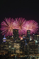 Fireworks over the Vancouver City line, Vancouver Fireworks