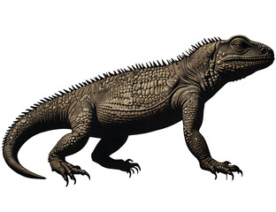 Obraz premium iguana on white