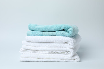 Bathroom towels on a white background