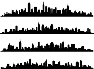 Fototapeta premium Cityscape Silhouettes Collection
