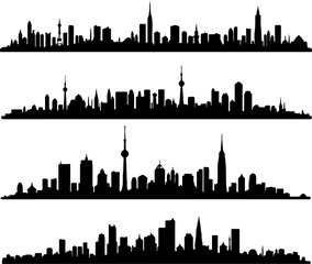 Obraz premium Cityscape Silhouettes Collection