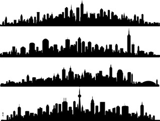 Fototapeta premium Cityscape Silhouettes Collection