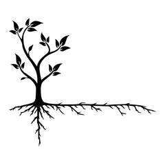 tree icon with roots