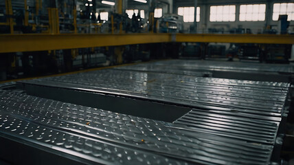 conveyor belt in factory