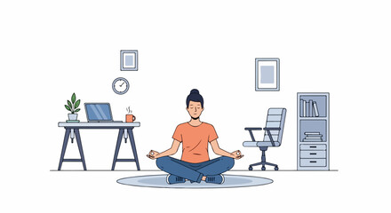 Find inner peace with mindful meditation at work for stress relief, promoting wellness and a healthy lifestyle in the modern office for better productivity