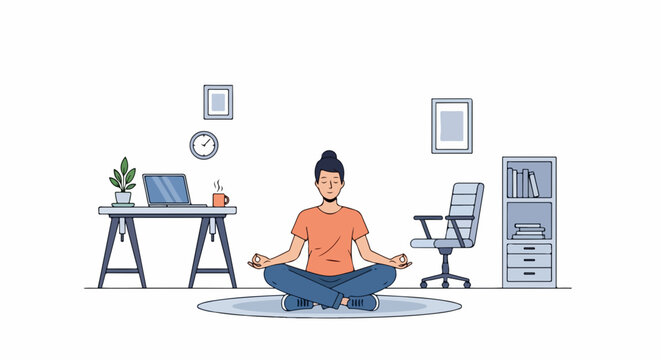 Find inner peace with mindful meditation at work for stress relief, promoting wellness and a healthy lifestyle in the modern office for better productivity