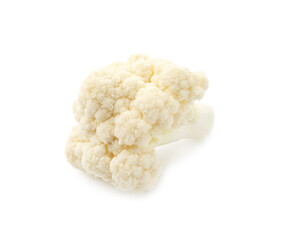One fresh cauliflower floret isolated on white