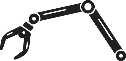 Robot arm drawing vector illustration