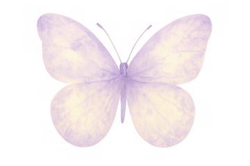 Delicate purple butterfly with open wings, a watercolor painting isolated on transparent background, perfect for ethereal and nature-inspired designs
