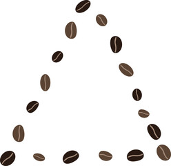traingle coffee beans frame line