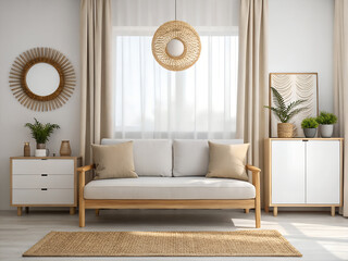 Minimalist Modern Living Room Decor &ndash; Neutral Interior with Scandinavian Style