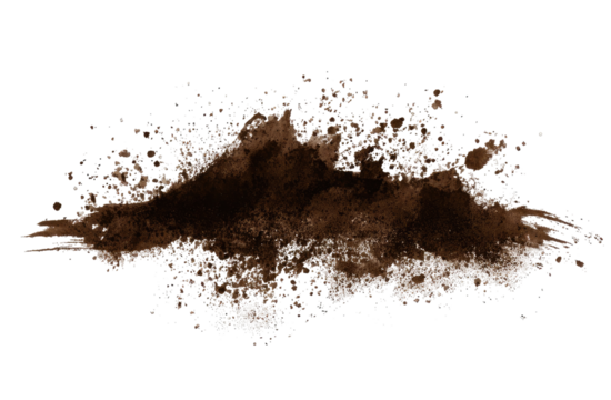 Abstract brown and white splatter, textured