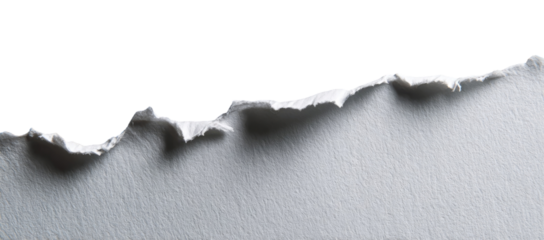 Ripped sheet of white paper against black background