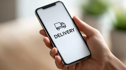 Smartphone screen displaying a delivery app icon.